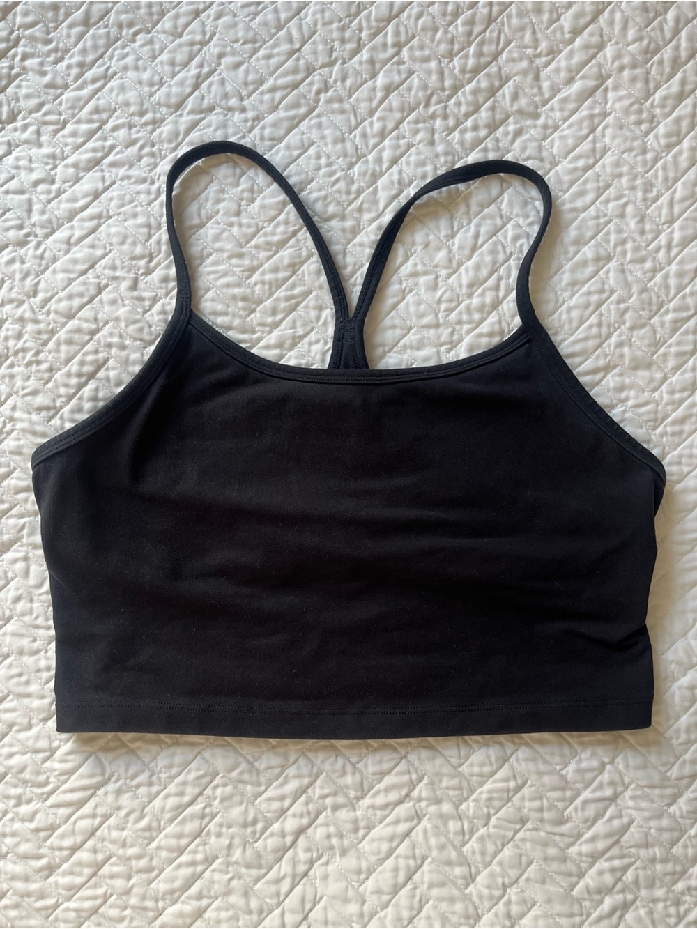 Aerie Offline Black Athletic Cropped Tank